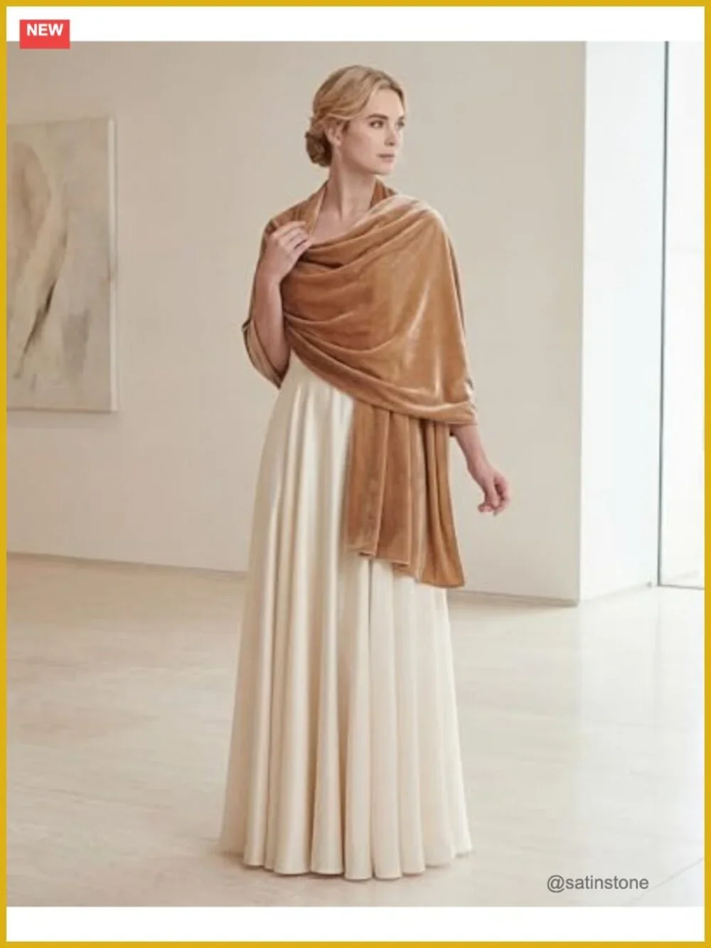 Velvet Scarf Shawl Wrap for Evening Dresses Wedding Bridal Cover Up